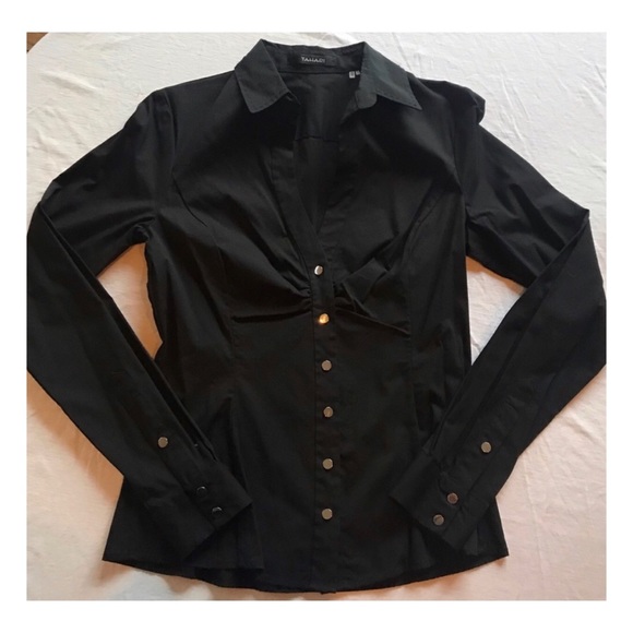 Tahari Tops - Black Tahiti Button Down Tahari Tops - Black Tahiti Button Down
